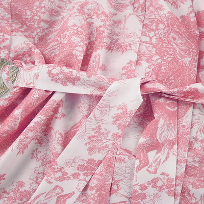 Toile Print Satin Sleepwear Set