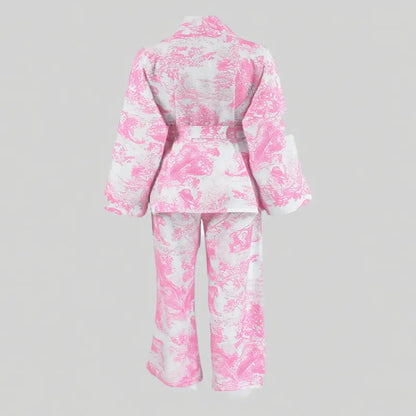Toile Print Satin Sleepwear Set