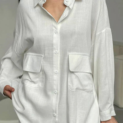 Chic Button-Up & Wide-Leg Pants Set