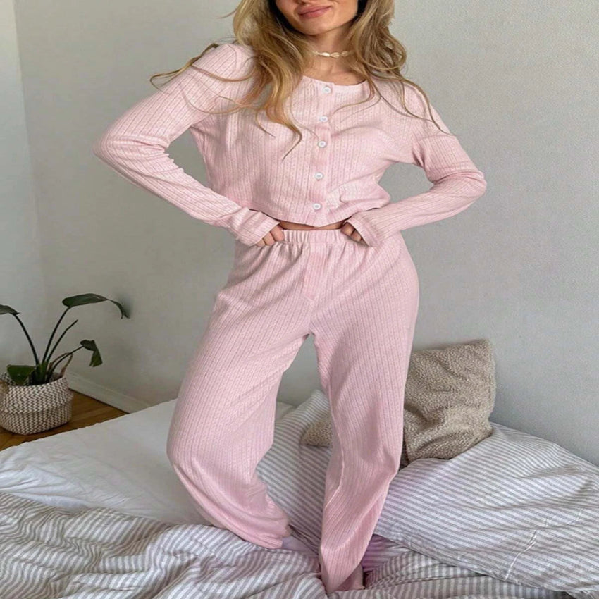 Cozy Ribbed Two-Piece Lounge Set
