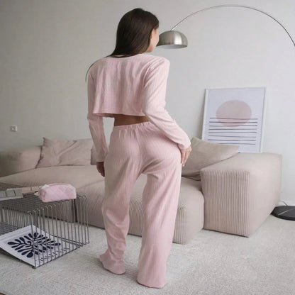 Cozy Ribbed Two-Piece Lounge Set