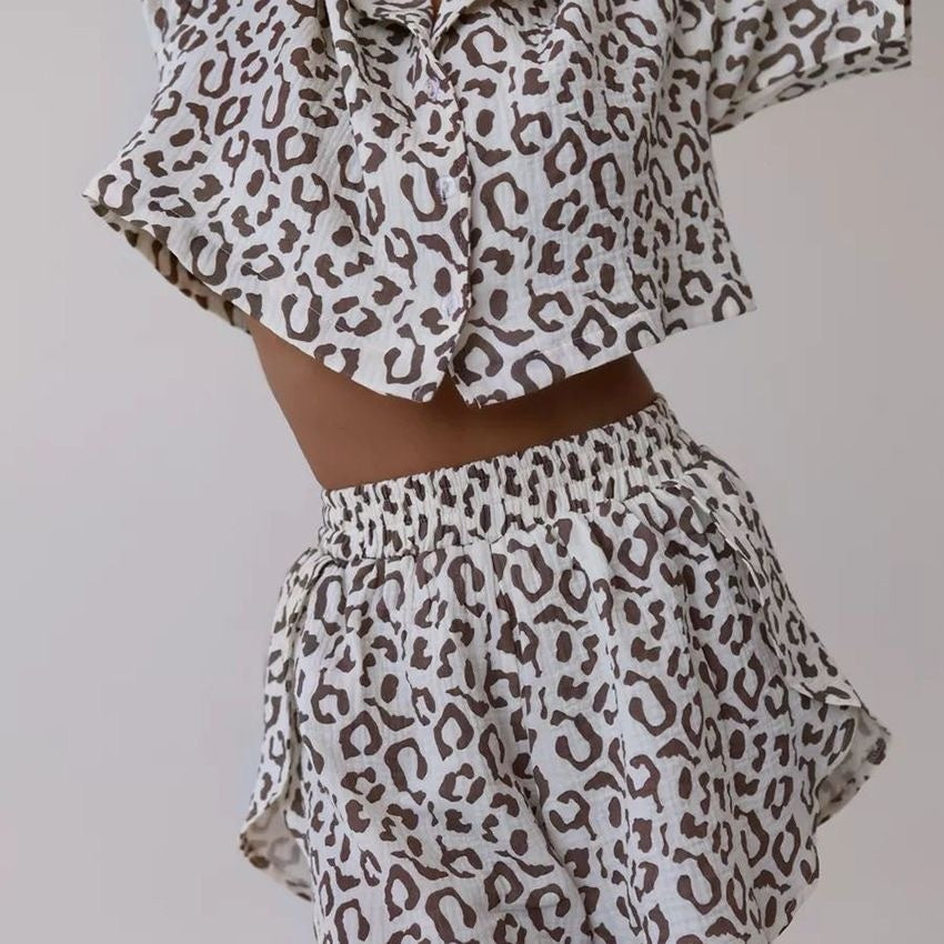 Women’s Leopard Print Pajama Set