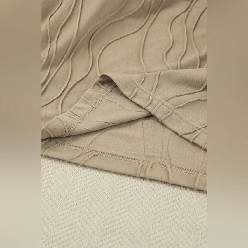 Beige Textured Luxe Lounge Set