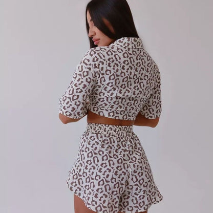 Women’s Leopard Print Pajama Set