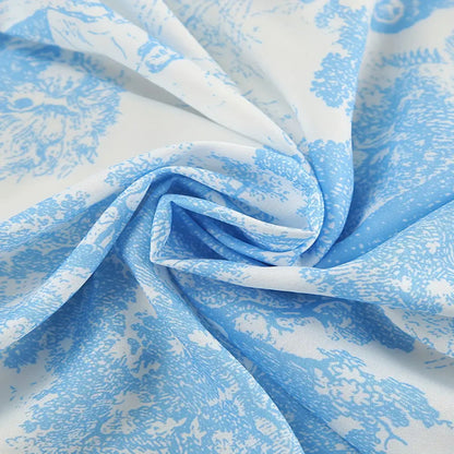 Toile Print Satin Sleepwear Set