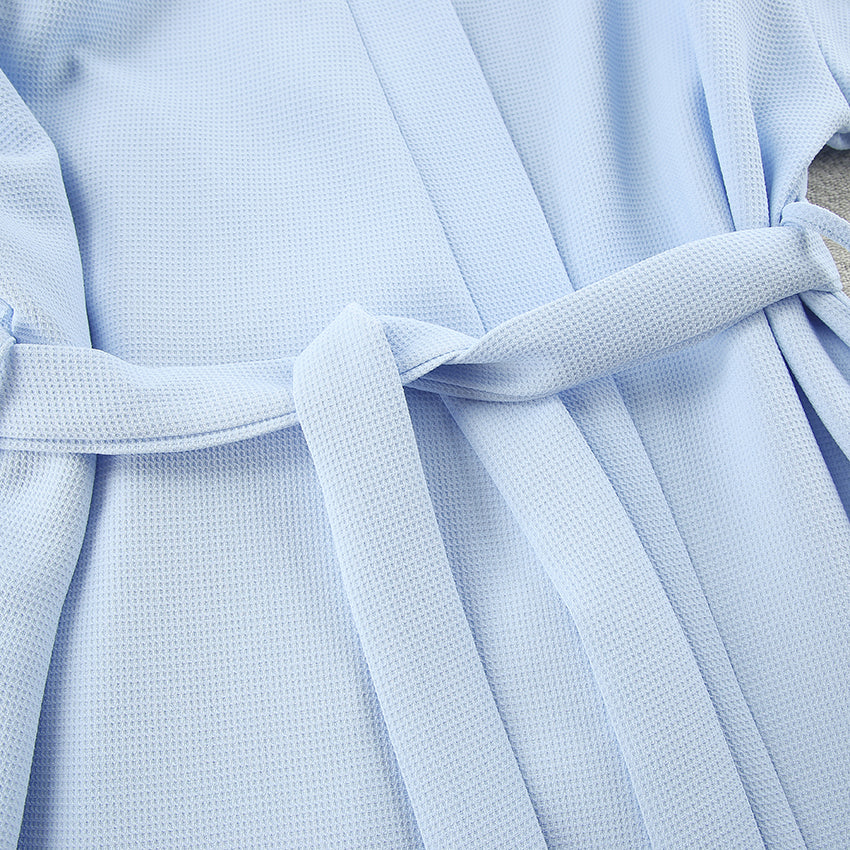 Light Blue Ruffle Trim 2-Piece Lounge Set