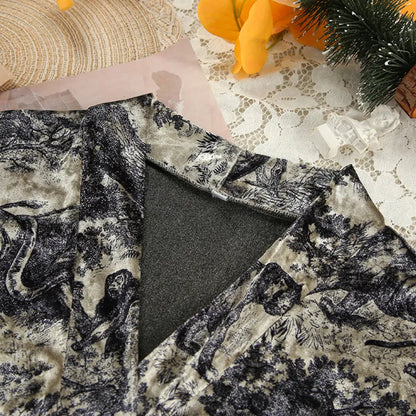 Printed Satin Kimono Lounge Set