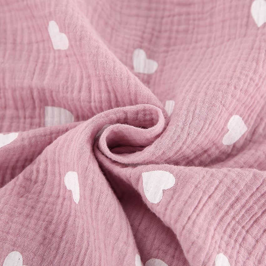 Women’s Cute Button Up Heart Print Pajama Set