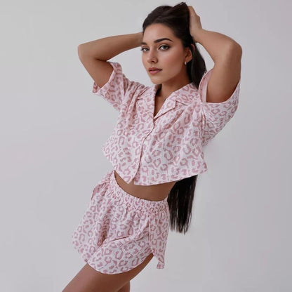 Women’s Leopard Print Pajama Set