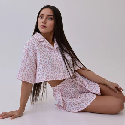 Women’s Leopard Print Pajama Set